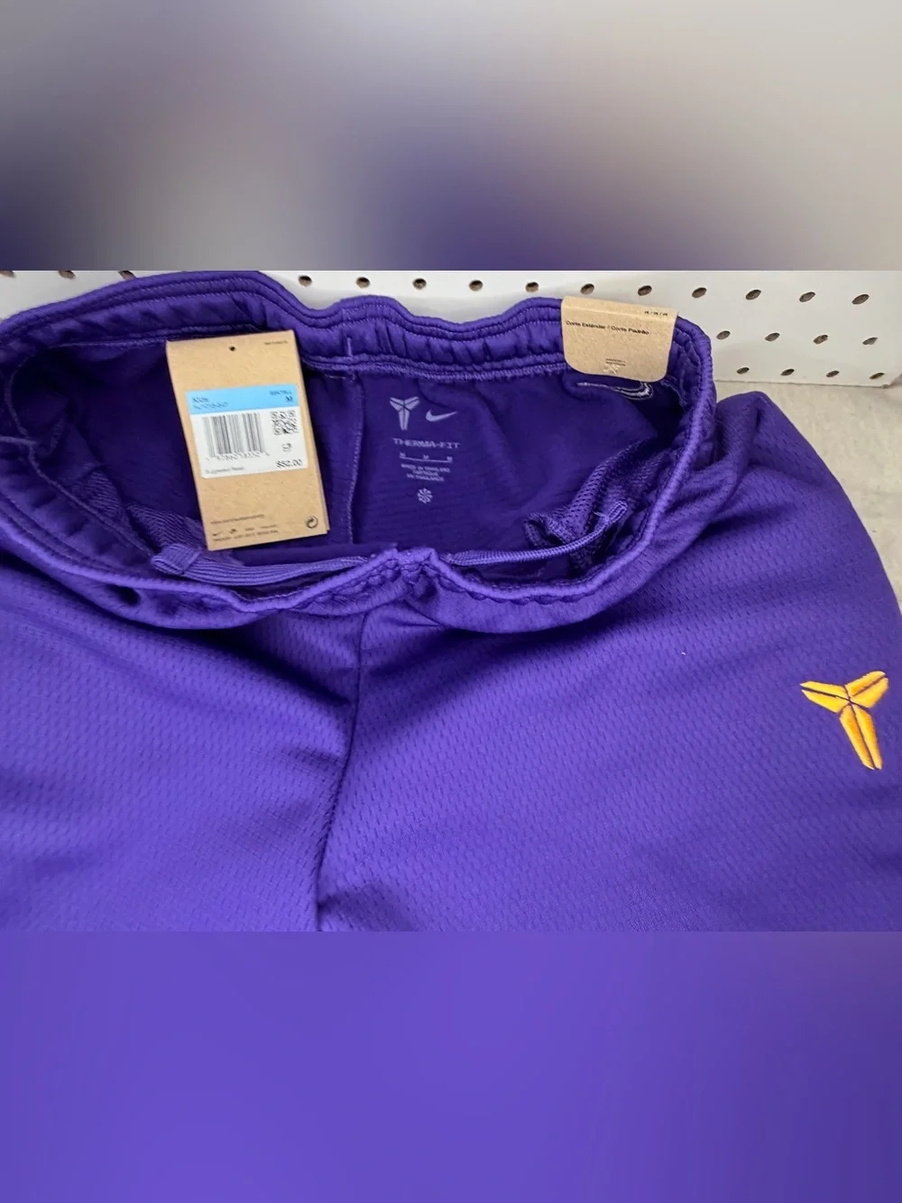 Nike Kobe Bryant Kids Therma-Fit Basketball Pants Youth M Purple Gold NWT